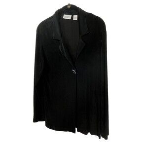 Chicos Travelers Button Cardigan Blazer Long Sleeve  blouse  1 Top M 6 8